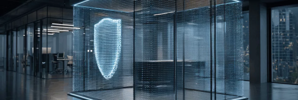 Bouclier de protection dans une cage laser - Sécurité IA