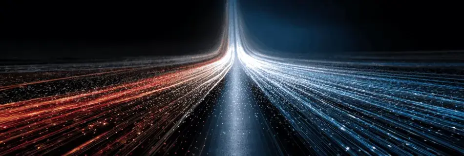 Traînées lumineuses de vitesse sur une autoroute numérique