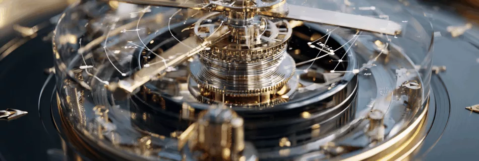 Macro mécanisme de montre de luxe - précision marketing